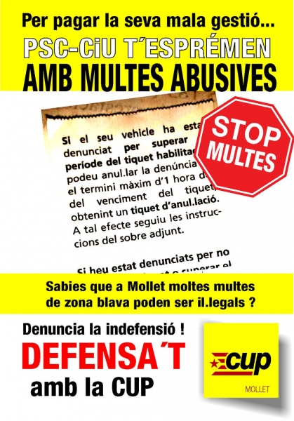 Cartell STOP MULTES